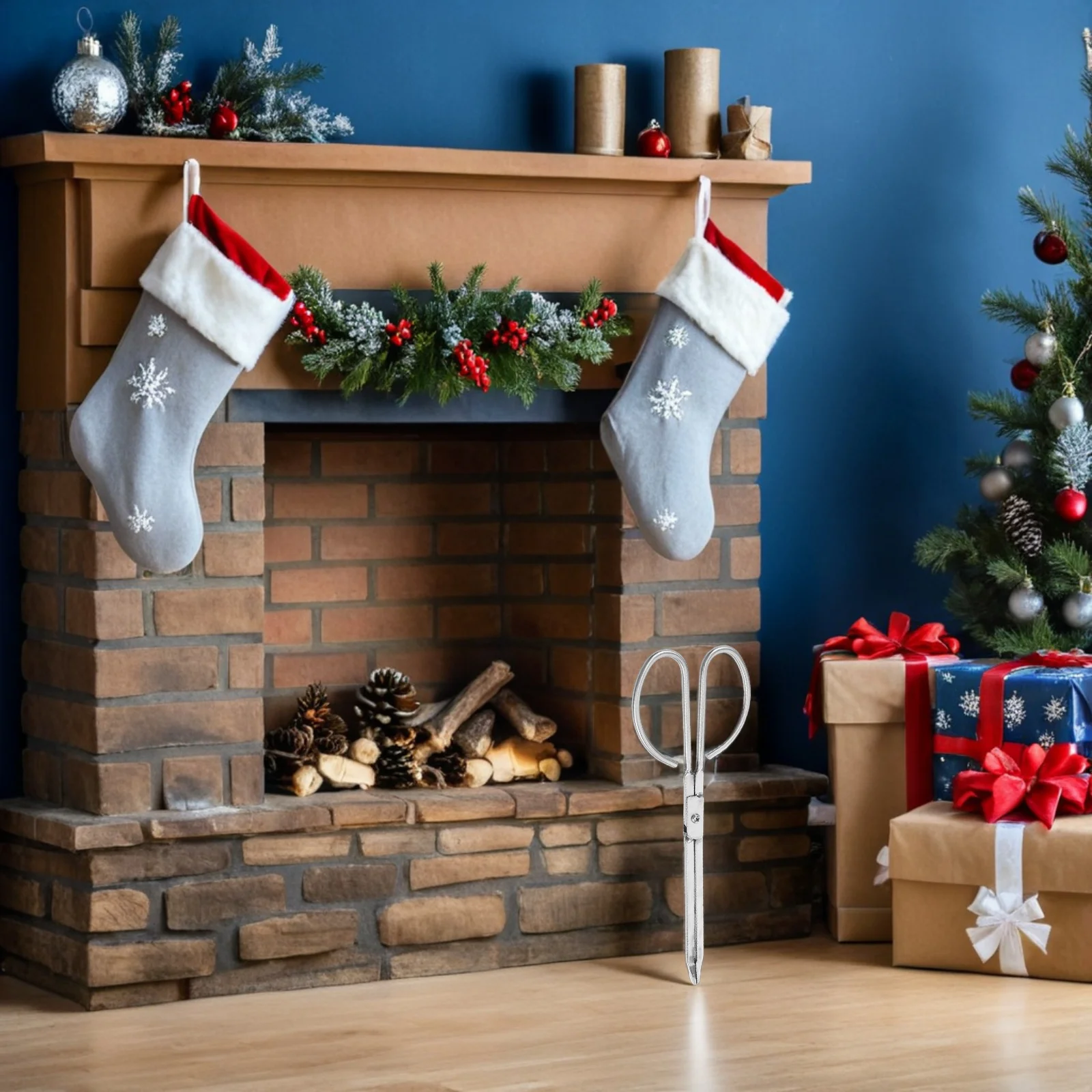 ที่คีบถ่าน/ถ่านไม้/ถ่านหิน ขนาด 36 ซม. ทำจากสแตนเลส 14 สำหรับเตาผิง/บาร์บีคิว/เตาถ่าน/เตาไฟ/เตาปิ้งย่าง/แคมป์ปิ้ง