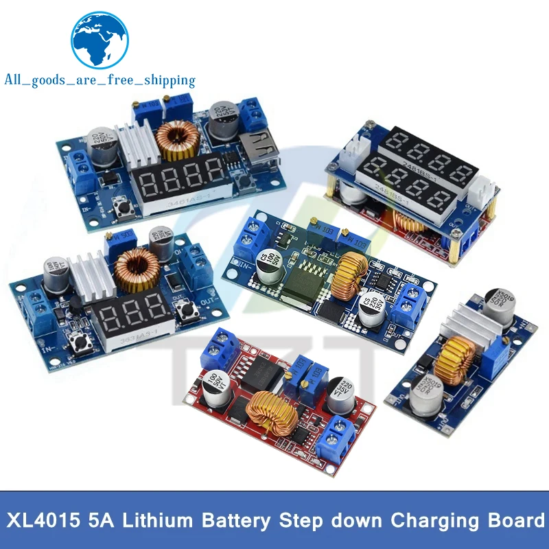 TZT 5A DC to DC CC CV Lithium Battery Step down Charging Board Led Power Converter Lithium Charger Step Down Module XL4015