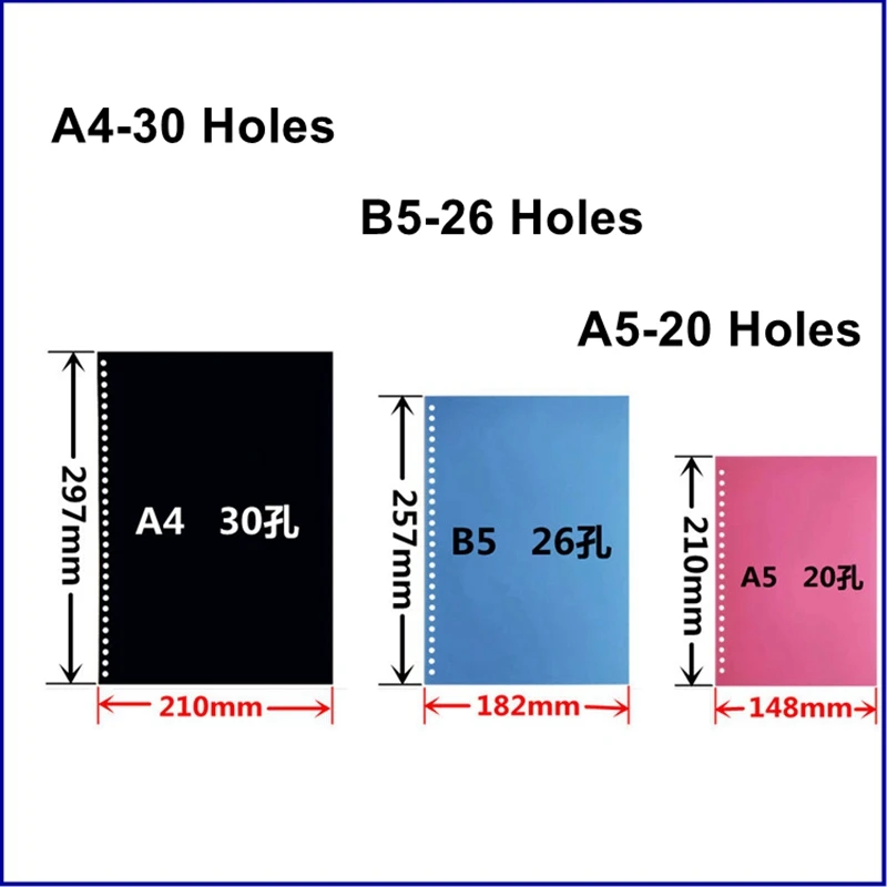 10 TEILE/LOS ReadStar A4 B5 A5 30/26/20 Löcher 9,5mm Pitch Matte PVC Lose Blatt Gesicht Bindung Abdeckung Farbe kunststoff Buch Abdeckung Gesicht – Detail 1