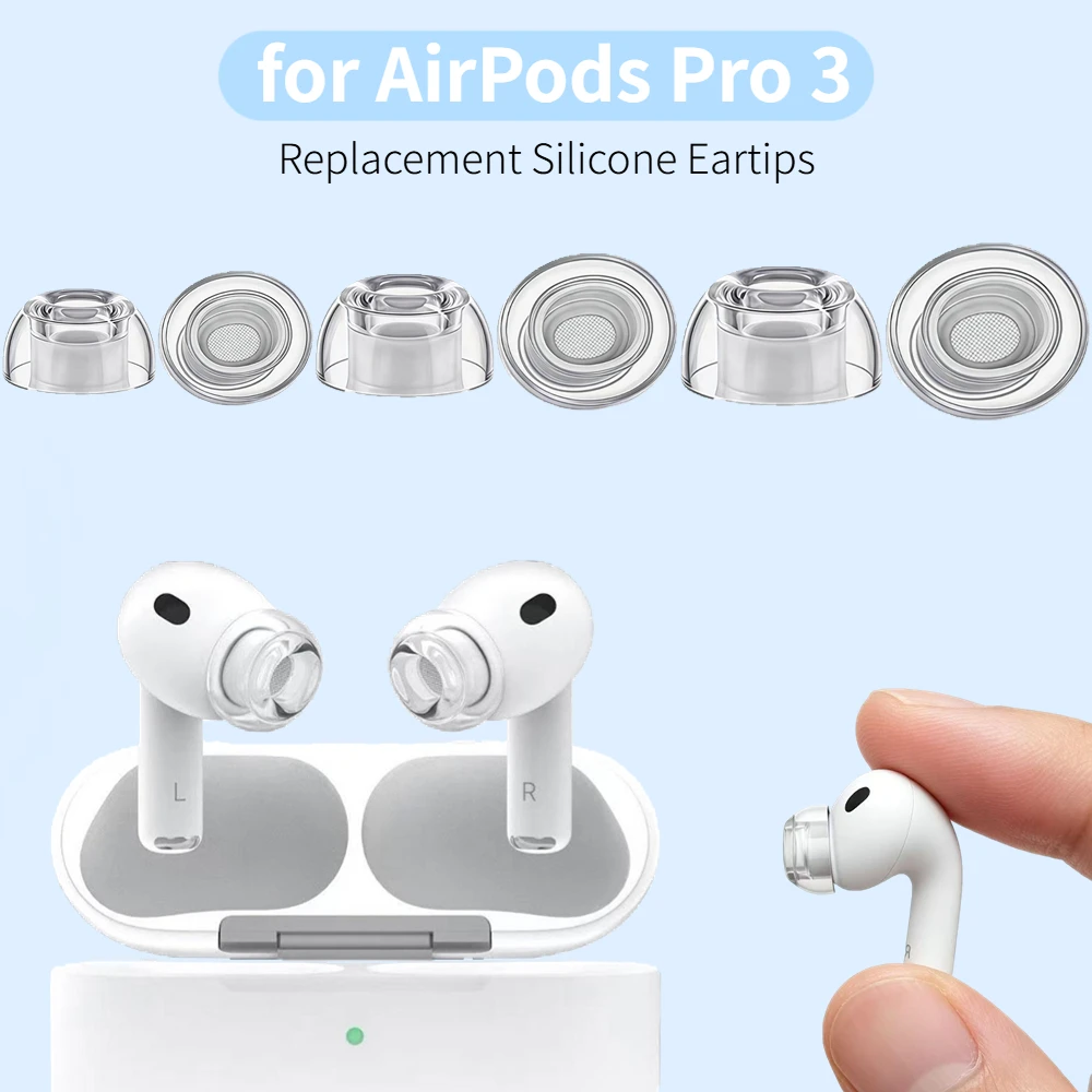 Embouts d'écouteurs en silicone liquide pour AirPods Pro 3, antidérapants, réduction du bruit, remplacement, protection, capuchons d'écouteurs, bouchons d'oreilles