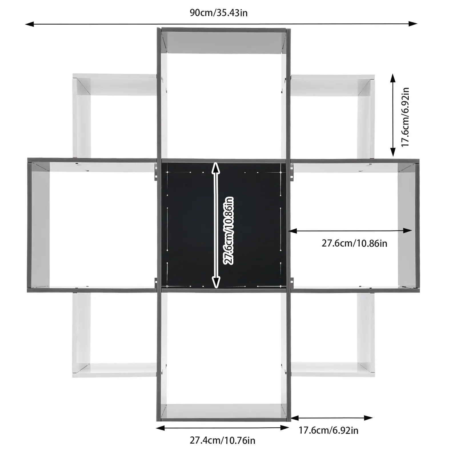 

Creative Wall Mounted Bookshelf, Wall Mounted Floating Shelves, Rustic Wall Decor Wood Shelves, Easy Installation Hanging Shelves W