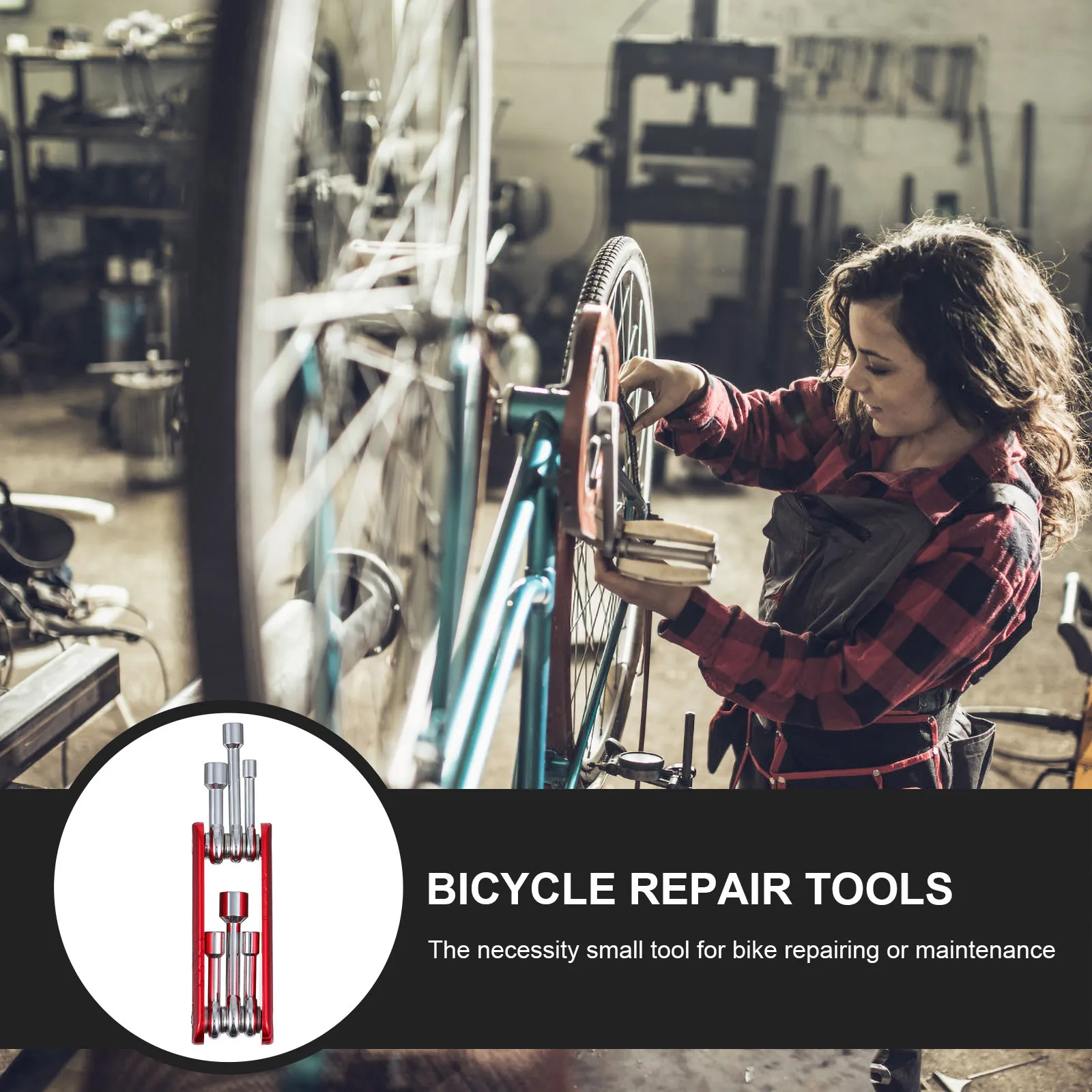 1 مجموعة 6in1 متعددة الوظائف للطي دراجة المقبس طقم تصليح دائم الكروم الفاناديوم سبائك الصلب دراجة أداة مجموعة الدراجة المقبس عدة