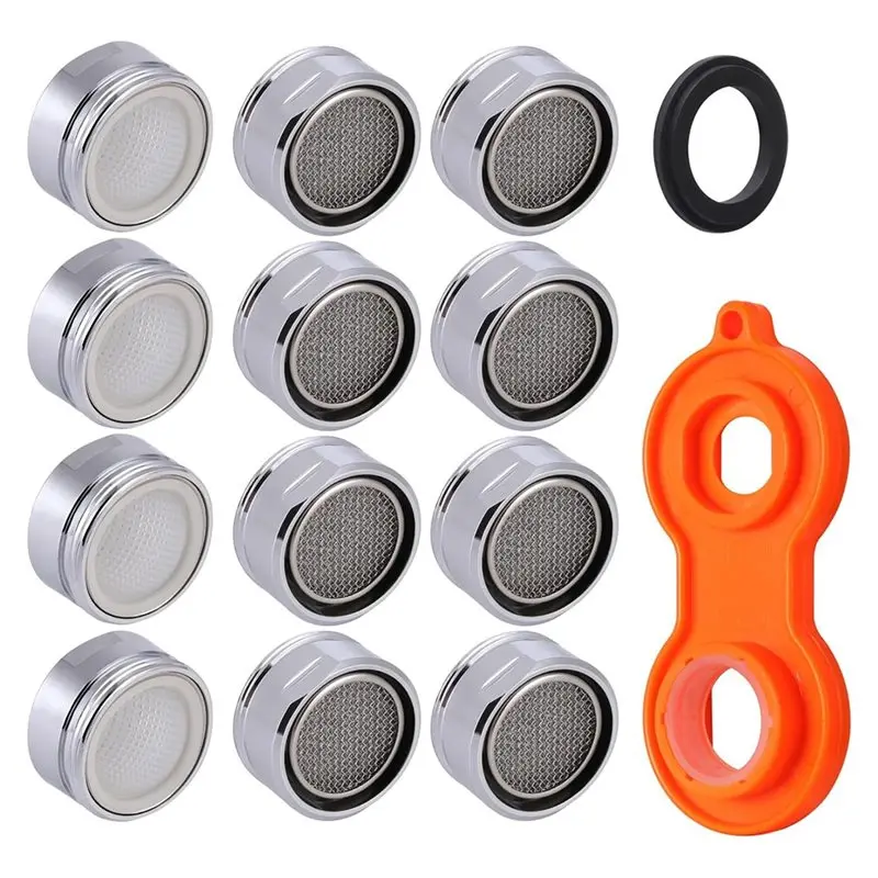 

AB47-M24 Sink Aerator Replacement Kit- Brass Aerators(12 PCS) With Wrench For Kitchen& Bathroom Faucet Systems