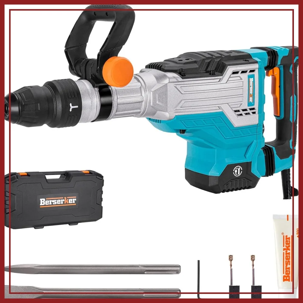 

1700W 25LB SDS-Max Demolition Jack Hammer 1-9/16" 14-Amp Concrete Breaker with Chisels Case