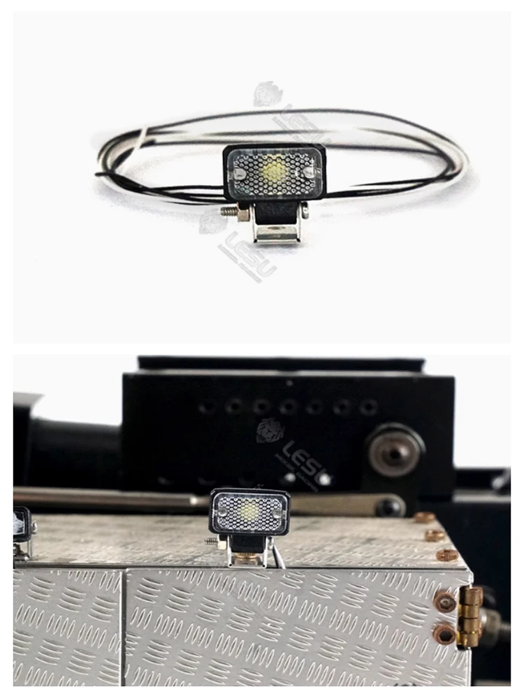 ไฟสปอร์ตไลท์จำลองสำหรับรถบรรทุกขนาด 1/14 รุ่น S-1284 ไฟ LED สำหรับรถแทรกเตอร์ Tamiya DIY LESU
