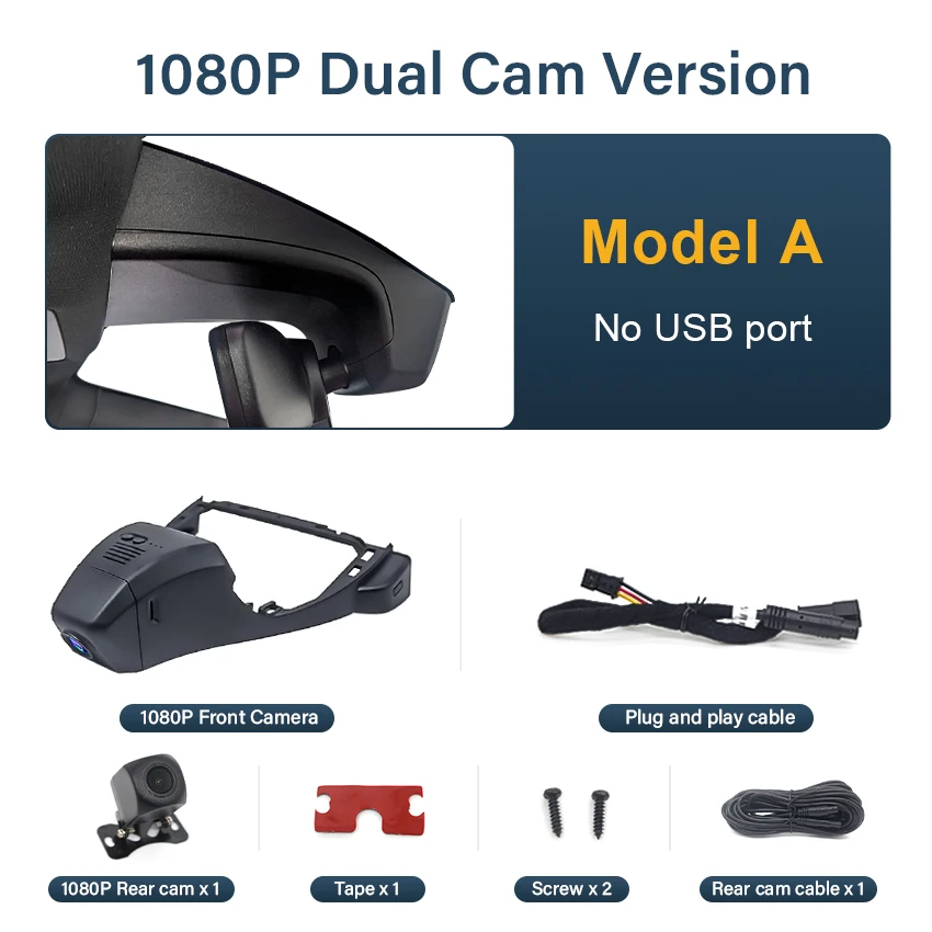 Plug and play 4K Dash Cam voor VW Volkswagen ID.4,Audi Q4 e-tron,Cupra Tavascan, WiFi Auto DVR Camera met Nachtzicht, OEM Stijl