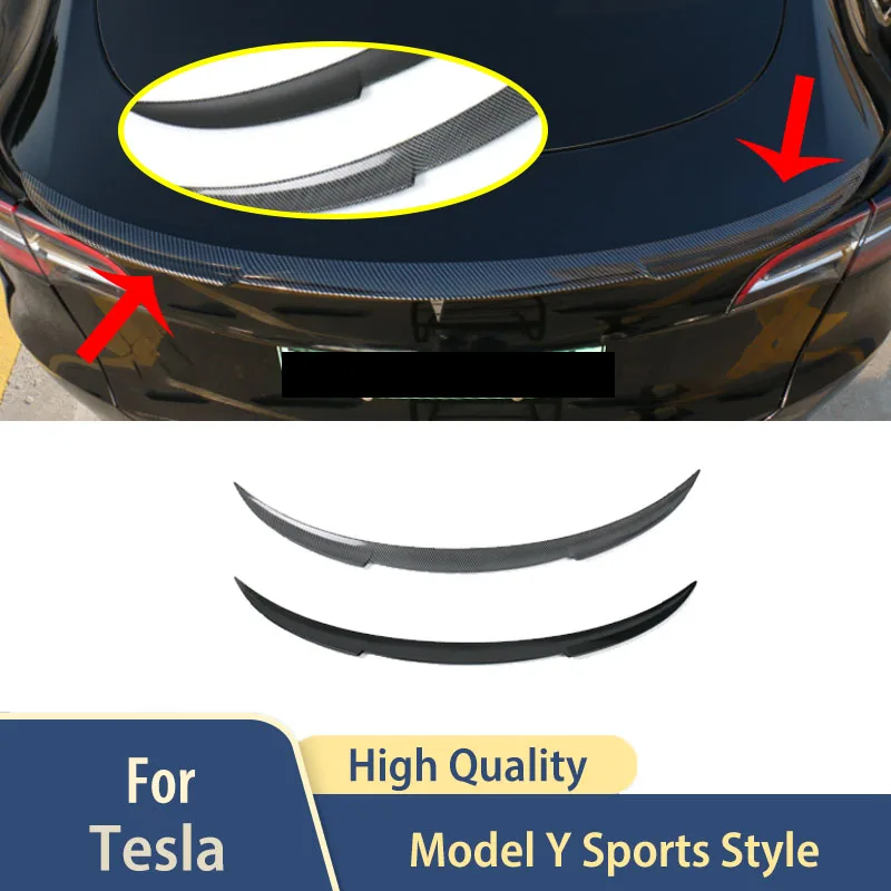 

Rear Spoiler Wings Accessories For Tesla Model Y Sports Style Rear Trunk Spoiler Lip Tail Wing Exterior Modification Body Kits