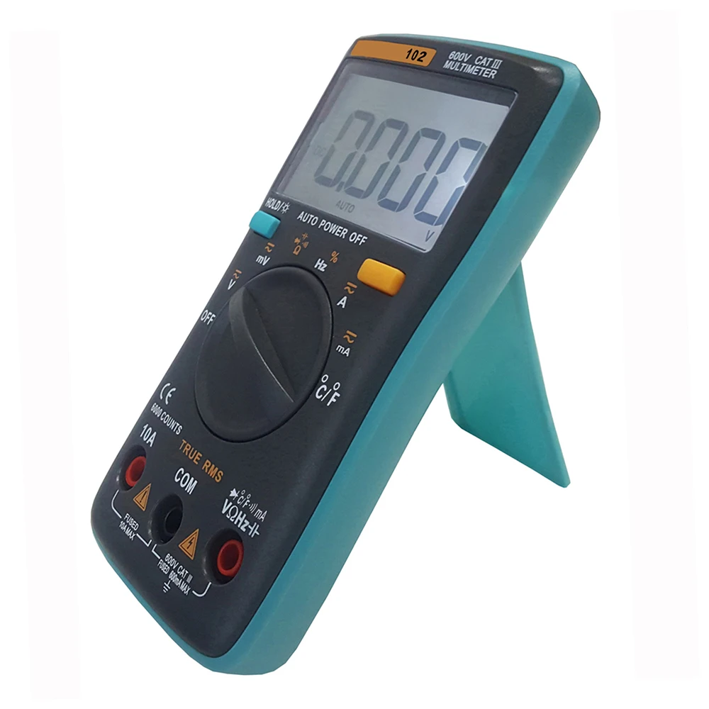 Digital Multimeter Handheld Multimeter 6000 Counts Voltage Current Resistance Temperature Tester Auto Polarity Identification