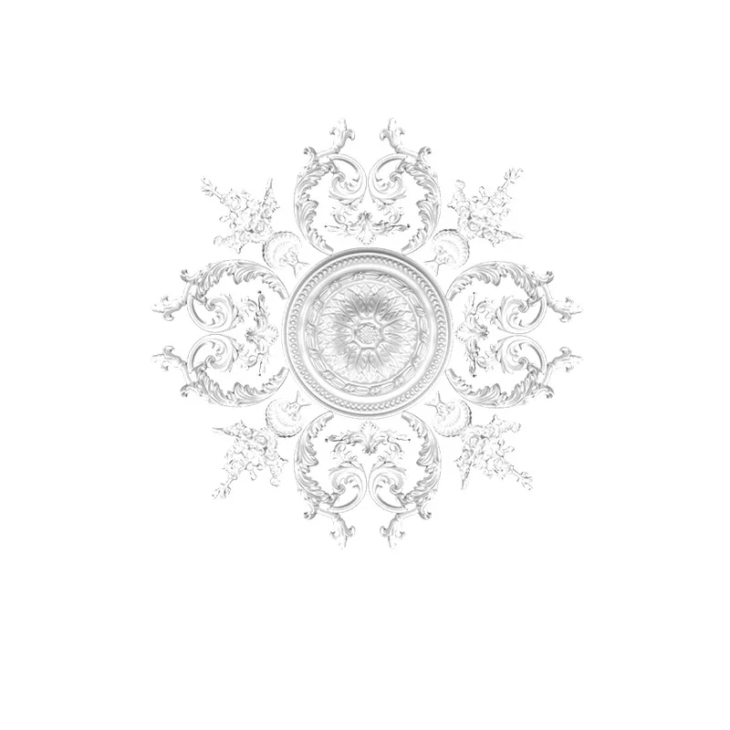 PU light panel imitation gypsum European French ceiling round lamp holder modeling lamp pool 104cm parquet light panel