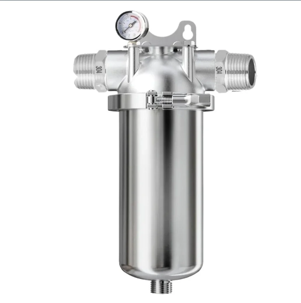 Фильтр для воды для всего дома, бытовой очиститель воды из нержавеющей стали 304, высокопроизводительный фильтр для воды с обратной промывкой
