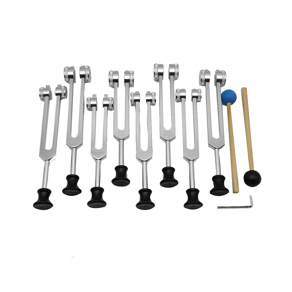 Tuning Forks Set for Healing,Sound Therapy(126.22 Hz,136.1 Hz,141.27 Hz,172.06 Hz,194.18 Hz,210.42 Hz,221.23Hz)