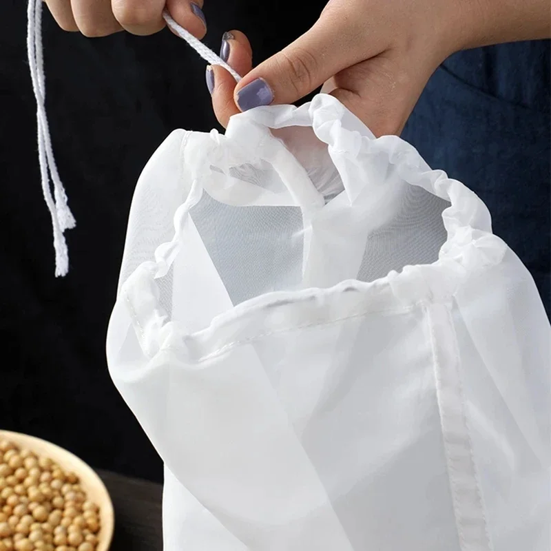 100/200/300 Mesh Filter Squeeze Water Bag Nut Milk Net Yogurt Tea Beer Coffee Food Filter Strainers Mesh Kitchen Strainer Bags