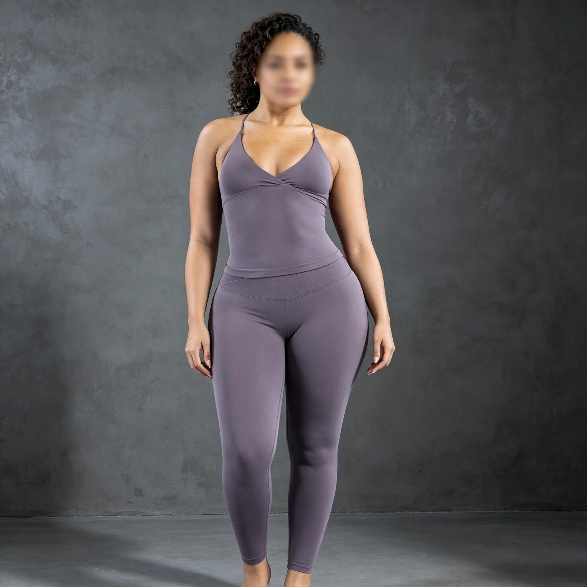 Dneyf DFY Damen Yoga-Cami-Top mit tiefem V-Ausschnitt und überkreuztem Rücken, ärmelloses, gepolstertes Sport-Tanktop, schnelltrocknend, dehnbar, Fitness-Workout-Weste – Detail 12