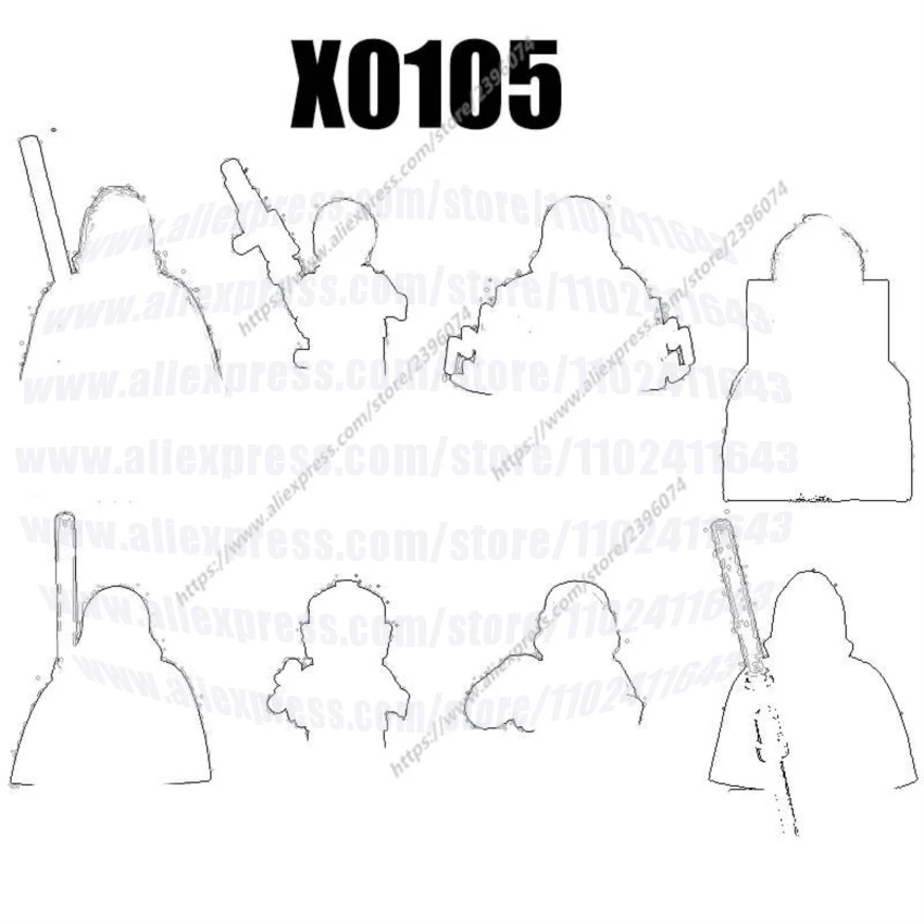 X0105 Фигурки фильмов Строительные блоки Кирпичи игрушки XH203 XH204 XH205 XH206 XH207 XH208 XH209 XH210 Игрушки «сделай сам»