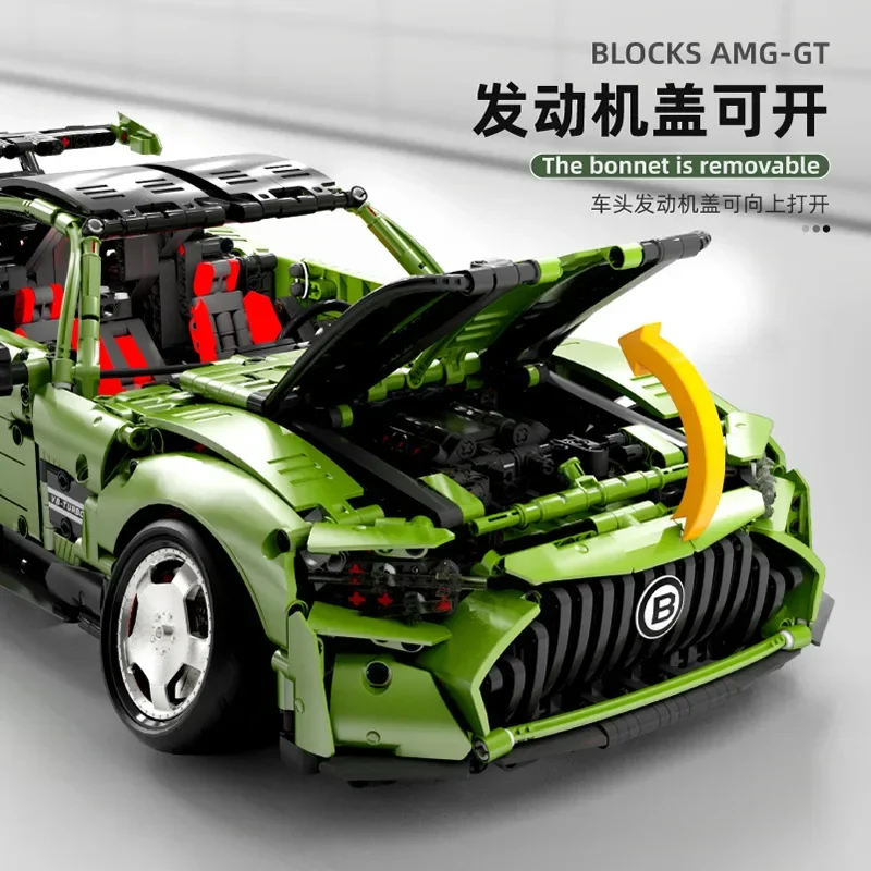 Técnico famoso super carro de corrida bloco de construção moc modelo estático tijolos crianças montagem veículo conjunto meninos brinquedos presente do dia das bruxas