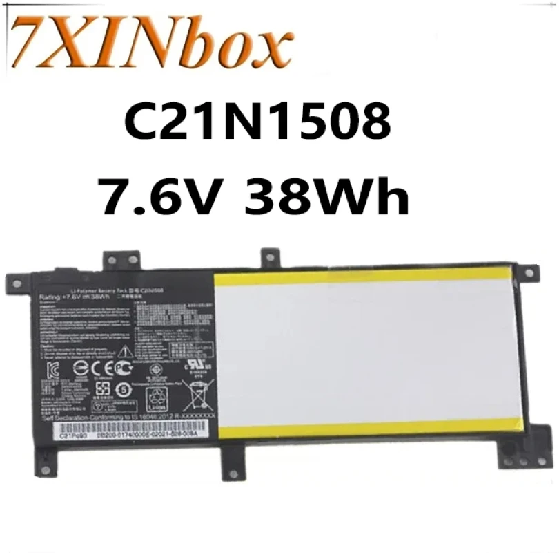 7XINbox 7.6V 38Wh Genuine C21N1508 Laptop Battery For ASUS X456UJ X456UV X456UF Series Tablet