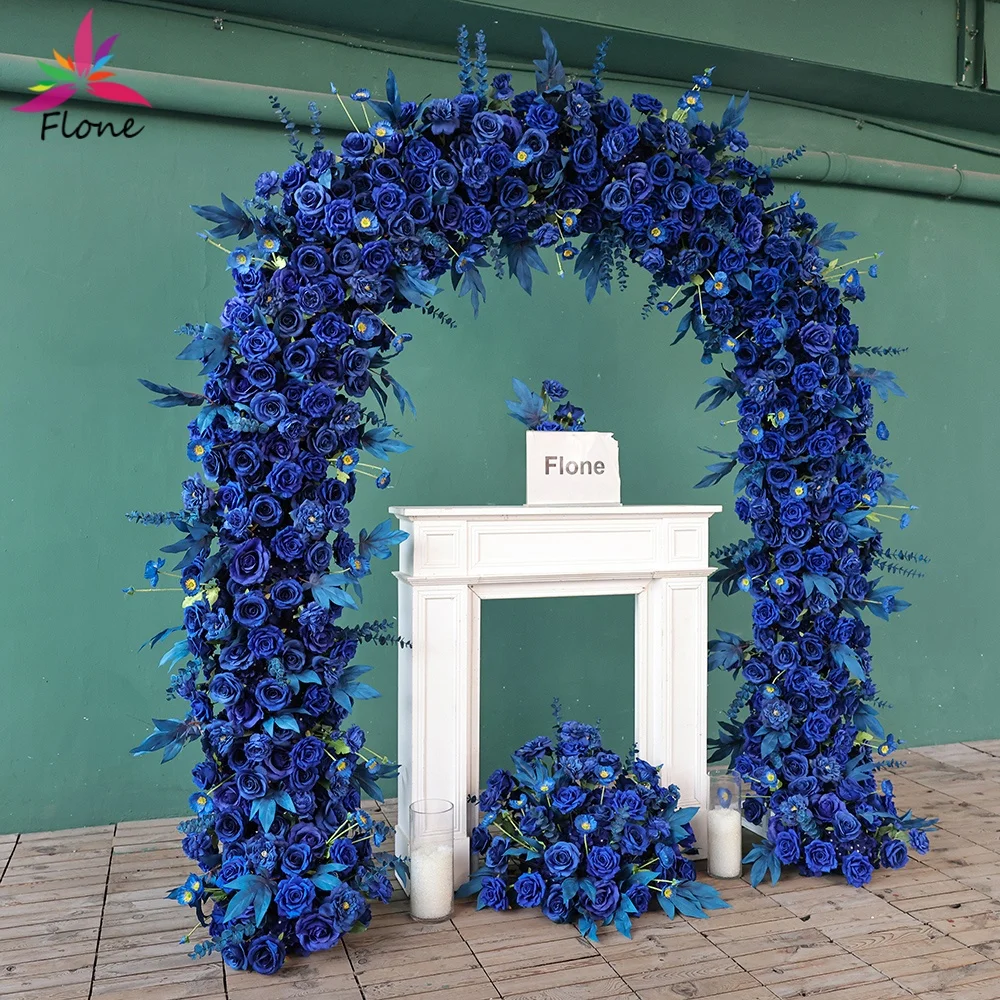 

Цветочные композиции с искусственной аркой королевского синего цвета — идеально подходят для украшения фона для свадебной вечеринки, дорожки, входа и мероприятия FL2870