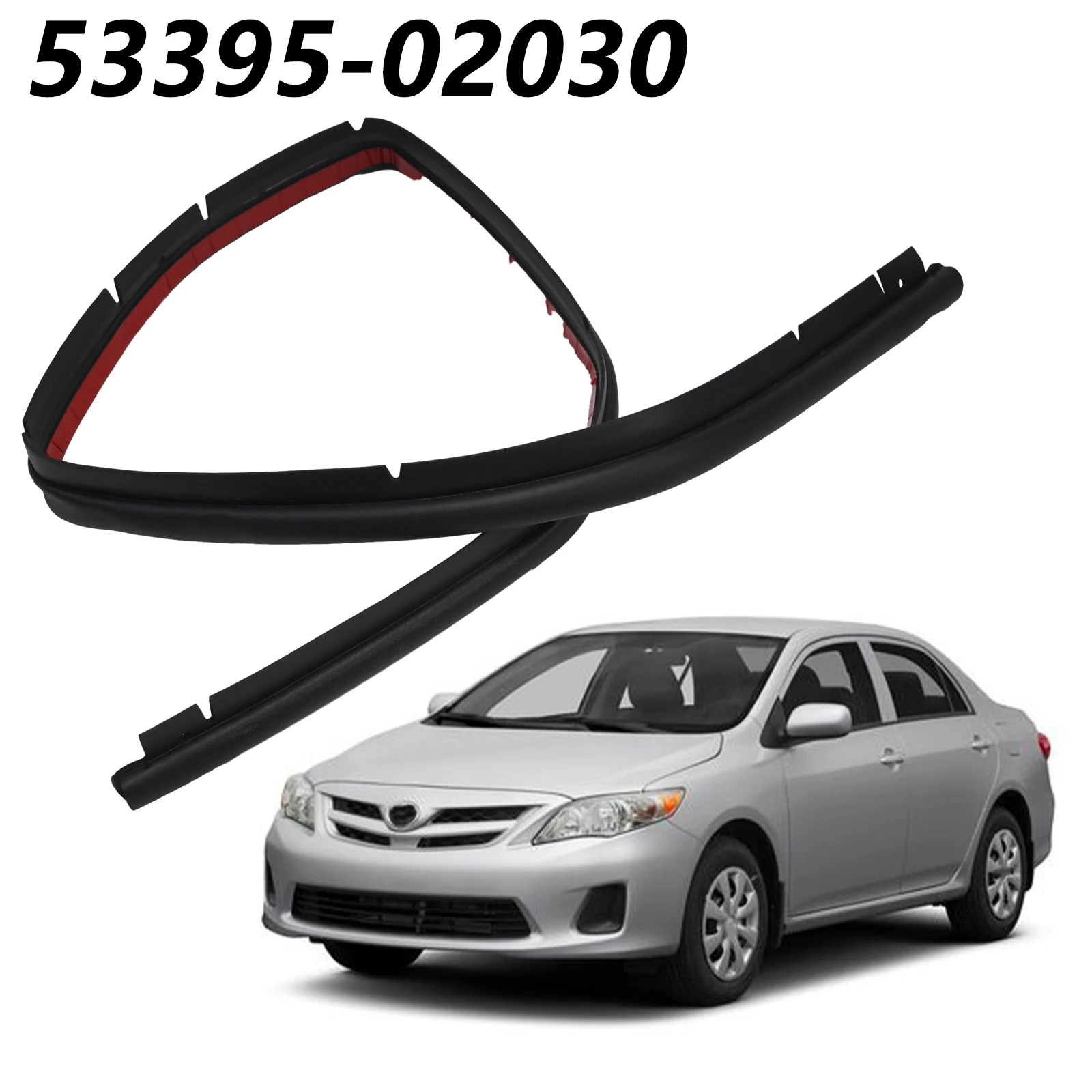 Front End Seal for Toyota For Corolla 2009 2013 Direct Replacement 53395 02040 Simple Installation with Rubber Build