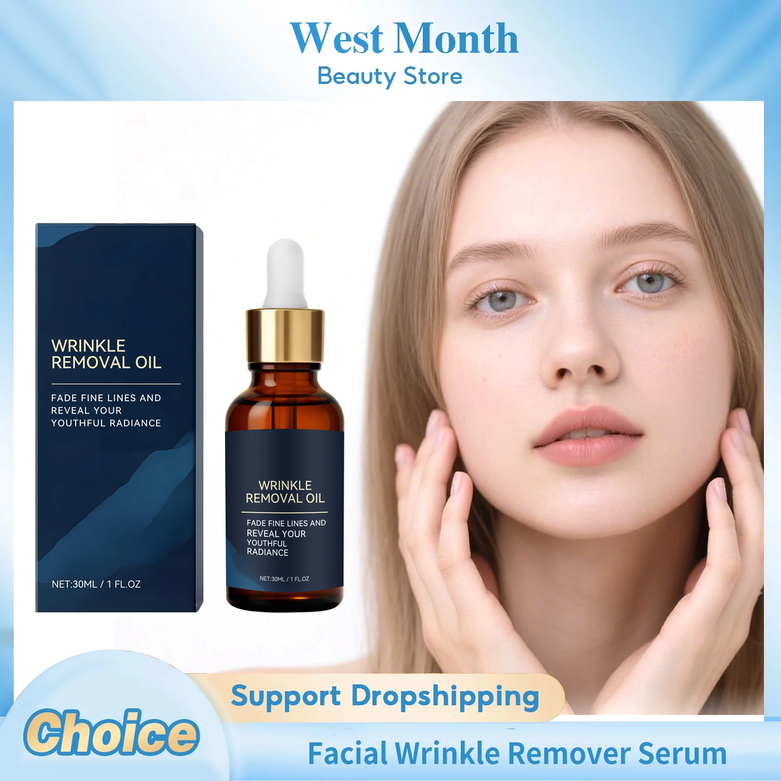 Facial Wrinkle Remover Serum Hydrating Smoothing Wrinkles Fade Fine Lines Glow Firming Lifting Remove Eye Bag Nourishing Eye Oil