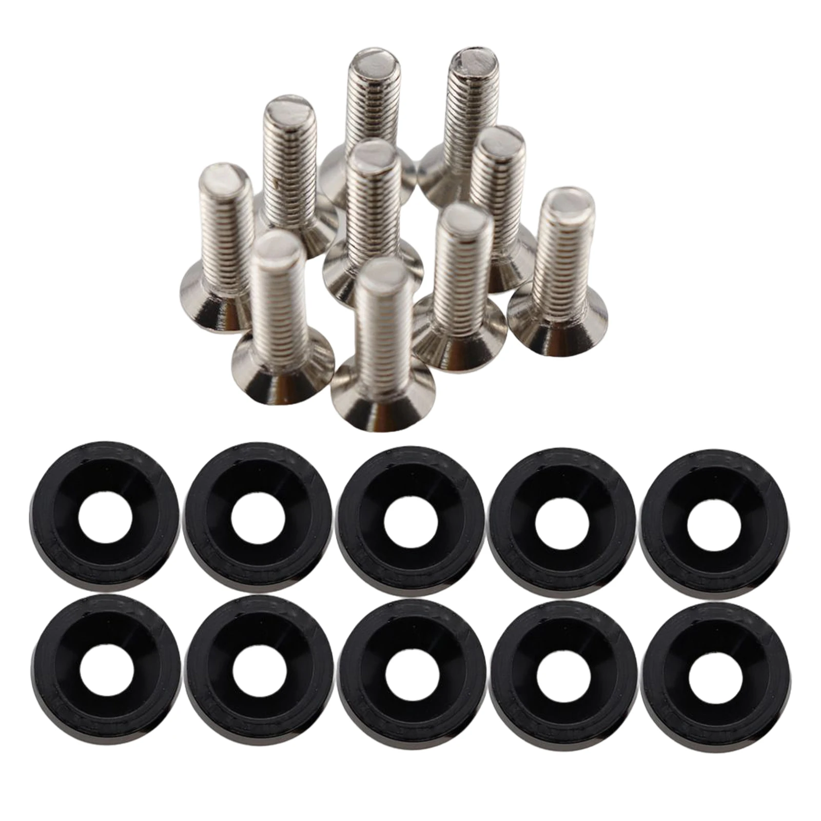 20Pcs Car Modified Screws Gasket Stainless Steel Aluminum Trim Bolts Screws Car Modified Hex Fasteners Fender Washer