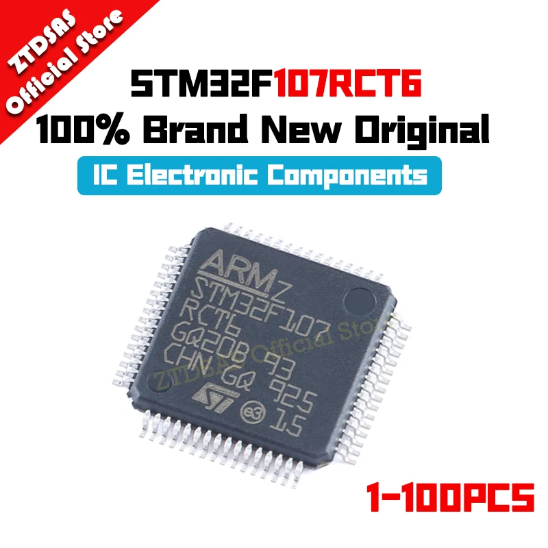 100% Brand New Original STM32F107RCT6 STM STM32 STM32F STM32F107 STM32F107RC IC MCU LQFP-64