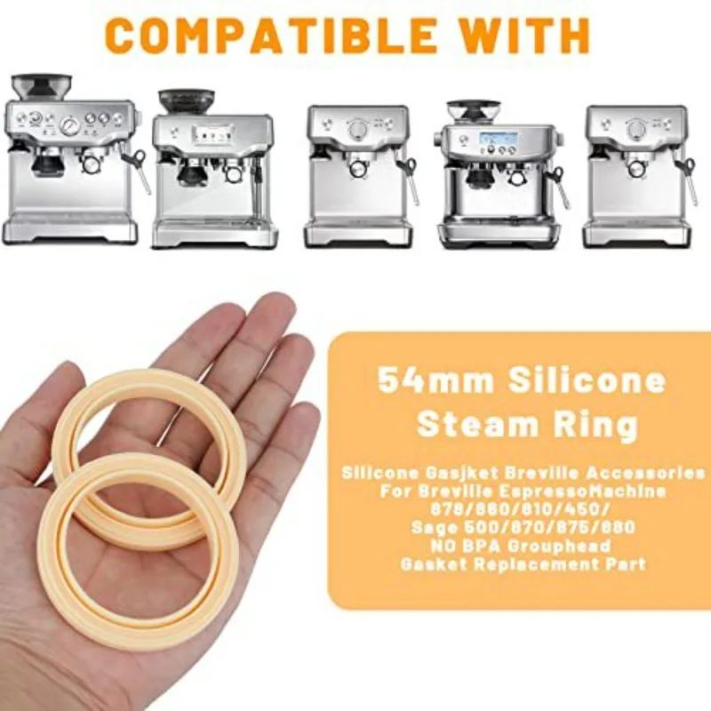 Junta de cabeça de grupo de anel de vapor de silicone 54mm para máquina de café expresso breville 878/870/860/840/810/500/450 sage500/870/810/875/878/880