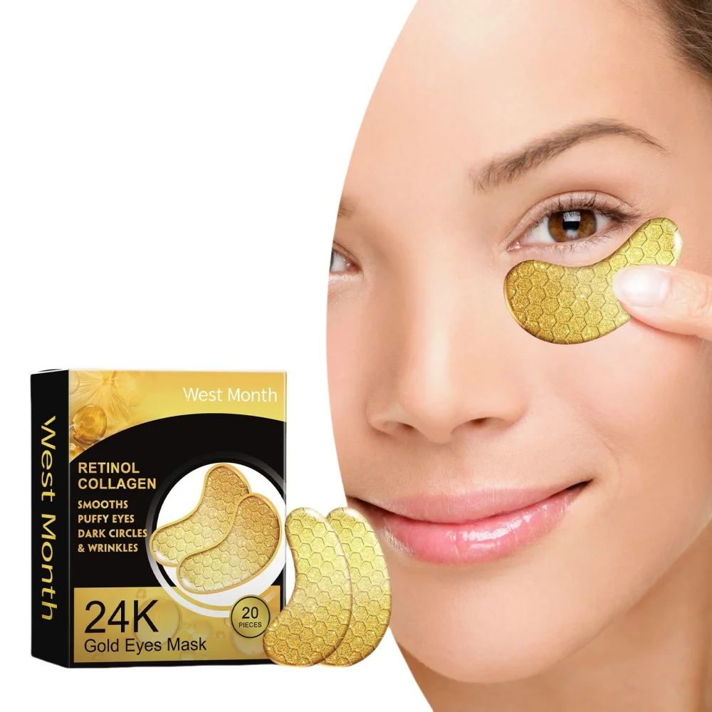 

Golden Eye Mask Lighten Fine Line Eye Bag Black Eye Ring Moisturizing and Nourishing Retinol Collagen Lifting facial mask
