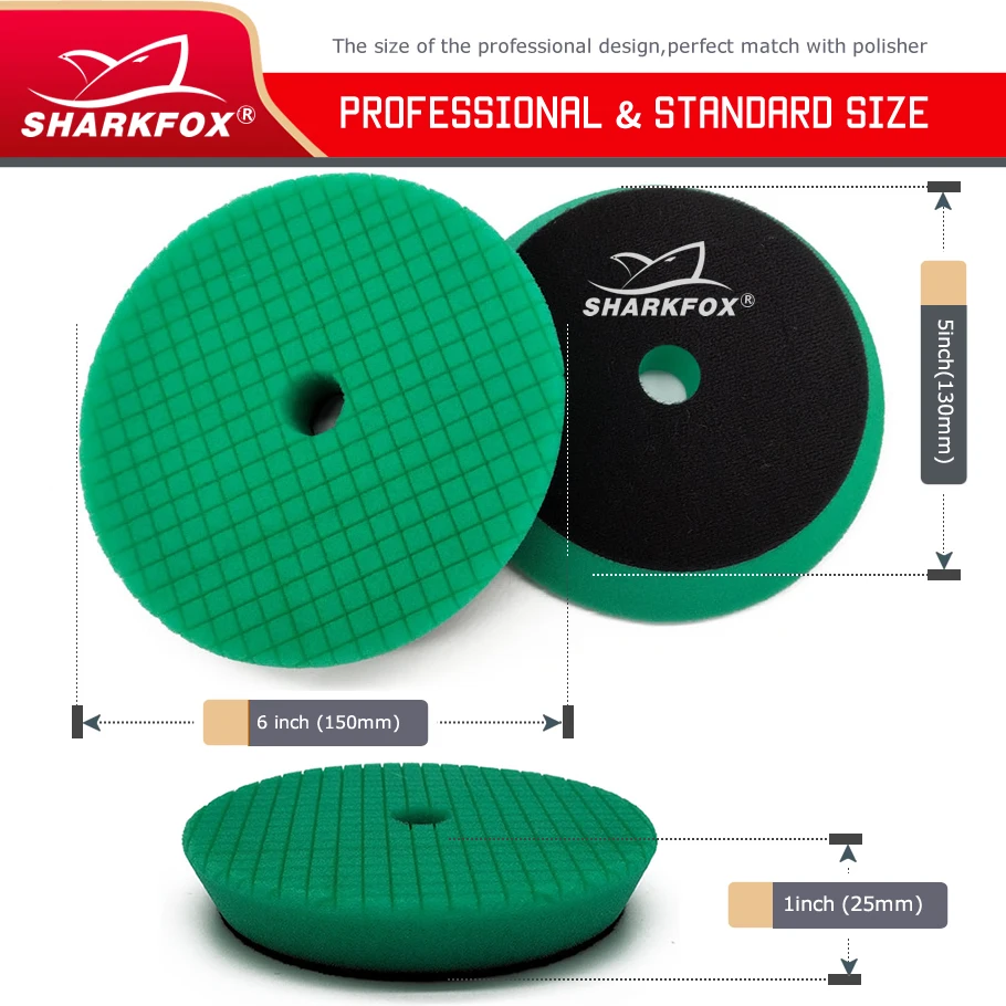 Sharkfox 5 (125mm)/6 Inches (150mm) Polishing Pad Detailing Buffing Polishing Wheel Polishing Glossy Pad Polisher Disc Gloss