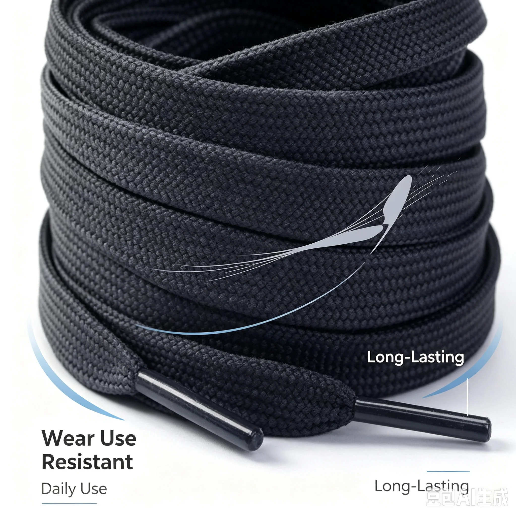 Double‑Layer Thin Striped Flat Shoelaces, Fashion Sport Colorful Black White Replacement Laces Wholesale