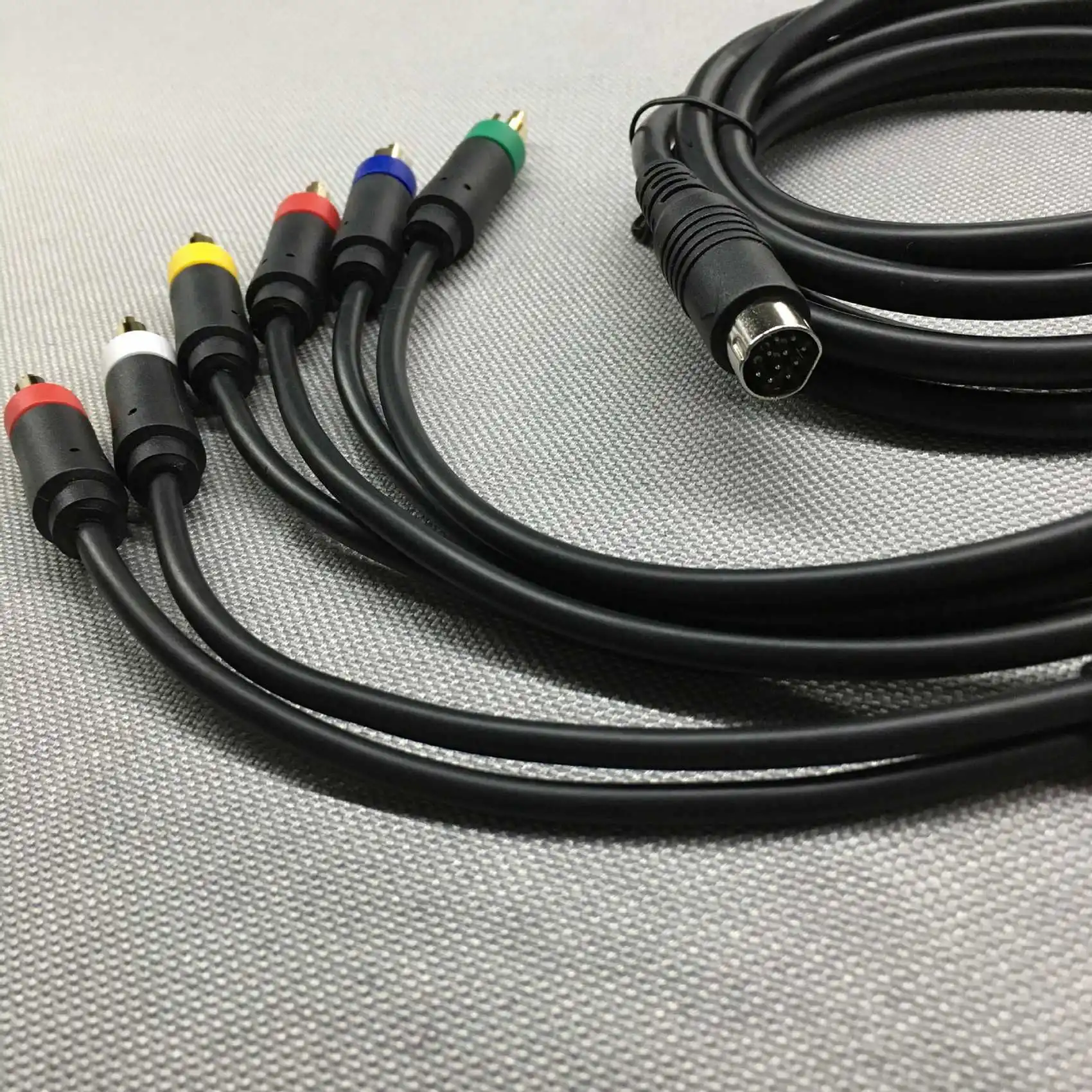 RGBS Color Monitor Special Line Saturn Red Blue Green RGB+Sync Video and Audio Cable, Composite Cable