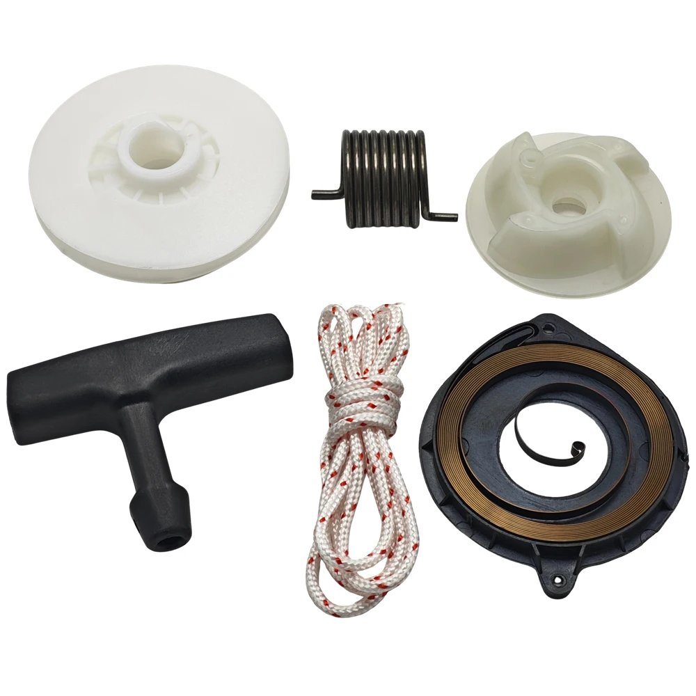 Recoil Starter Pulley Spring Grip Rope Kit For Husqvarna 435 440 445 450 445E 450E Chainsaw Garden Tools