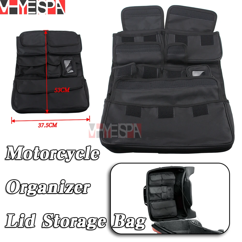 

Motorcycle Tour-pack Lid Adjusted Liner Pocket Storage Organizer Saddle Tools Bags For Harley Touring Street Glide