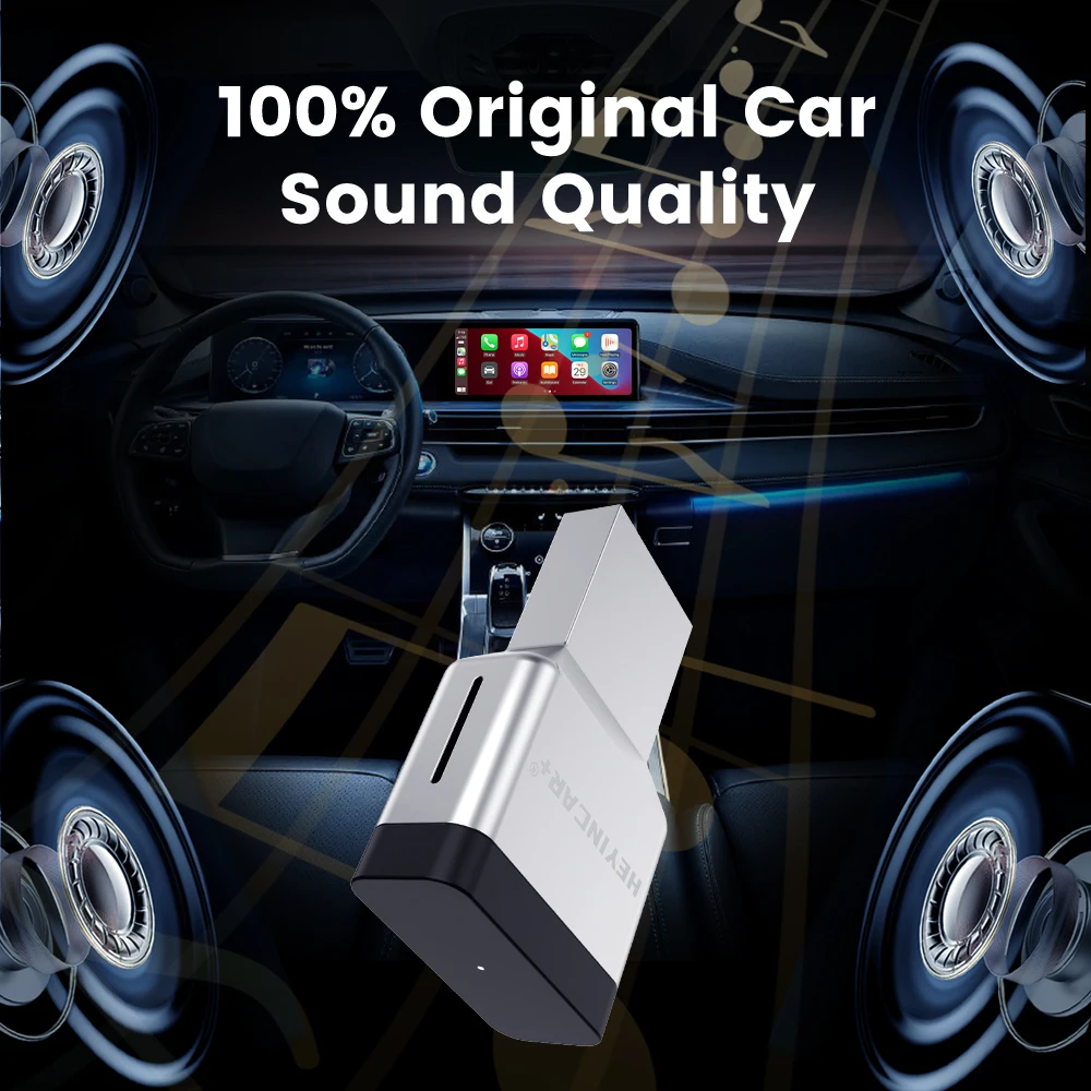 HEYINCAR Mini 2 in 1 Wireless CarPlay Android Auto Adapter Plug and Play Fast Connect USB/Type-C Dongle for Benz Audi Toyota view 5