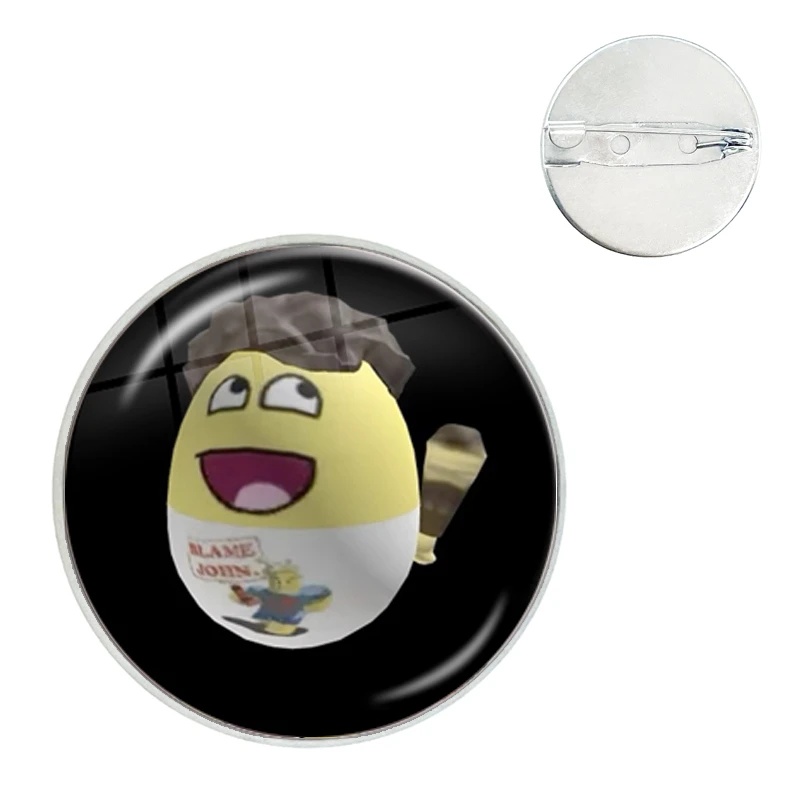 I Love Fried Chicken Shedletsky Anime Glass Dome Pin Game Character Badge Round Brooch Bag Clothes Hat Decoration Gift