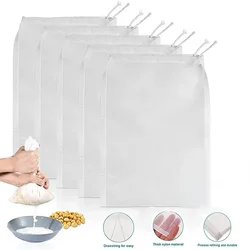 Soy Milk Wine Filter Bag Nut Milk Bag Tea Coffee Oil Yogurt Filter Net for Brewing Reusable Kitchen Food Filter Bags Strainer
