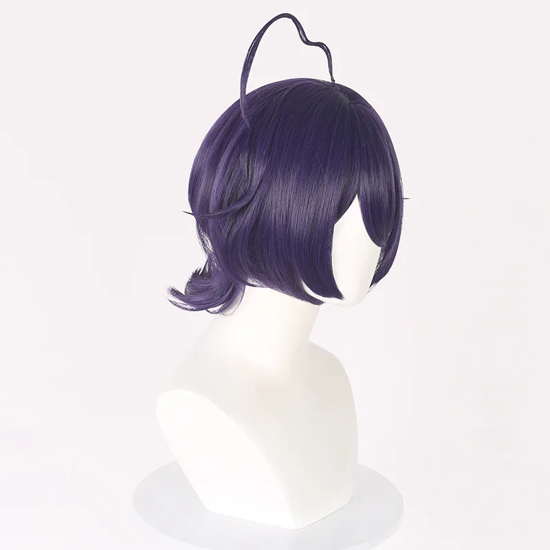 Hiiragi Utena Wig Purple Short Bangs Gushing Over Magical Girls Anime Cosplay Wigs for Halloween