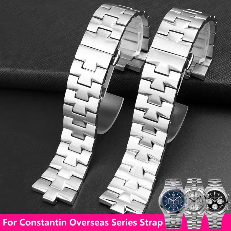 7mm 8mm 8.5mm Stainless Steel Watch Band For Vacheron Constantin 4500V 5500V 7900 p47040 Watch strap vc Convex Mouth bracelet