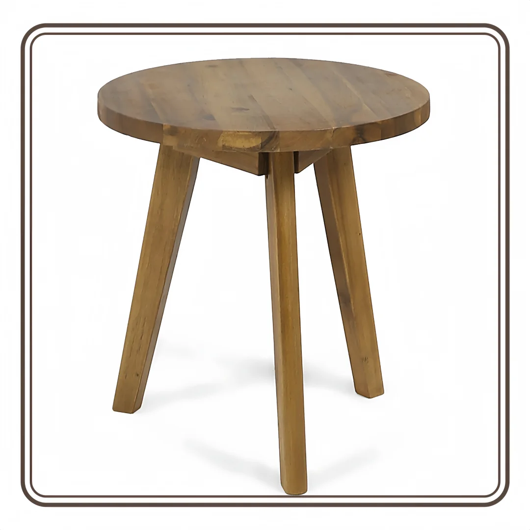 منضدة خشبية طبيعية حديثة |   طاولة سرير مارينا أكاسيا مع رف تخزين