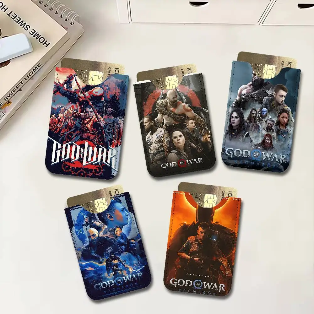 Action Game God of War Ragnarok PU Leather Card Holder Sleeve for Credit Cards,Secure/Slim Design, Travel Storage Essentials