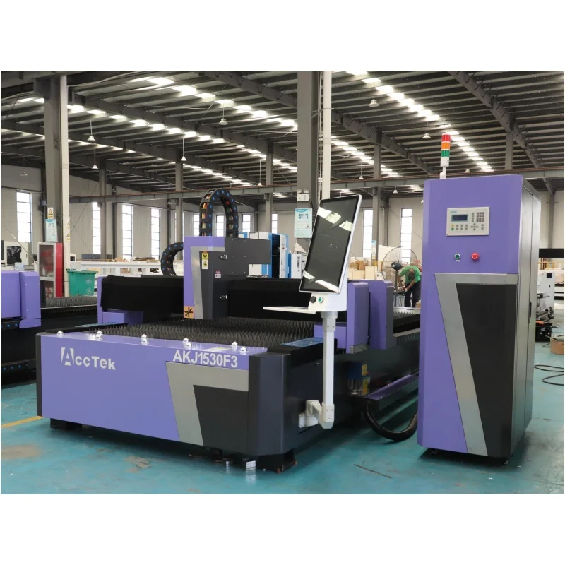 1500w 3000w 6kw 12kw Fiber Laser Cutter AKJ1530F3 Fiber Laser Cutting Machine for Stainless Steel Metal