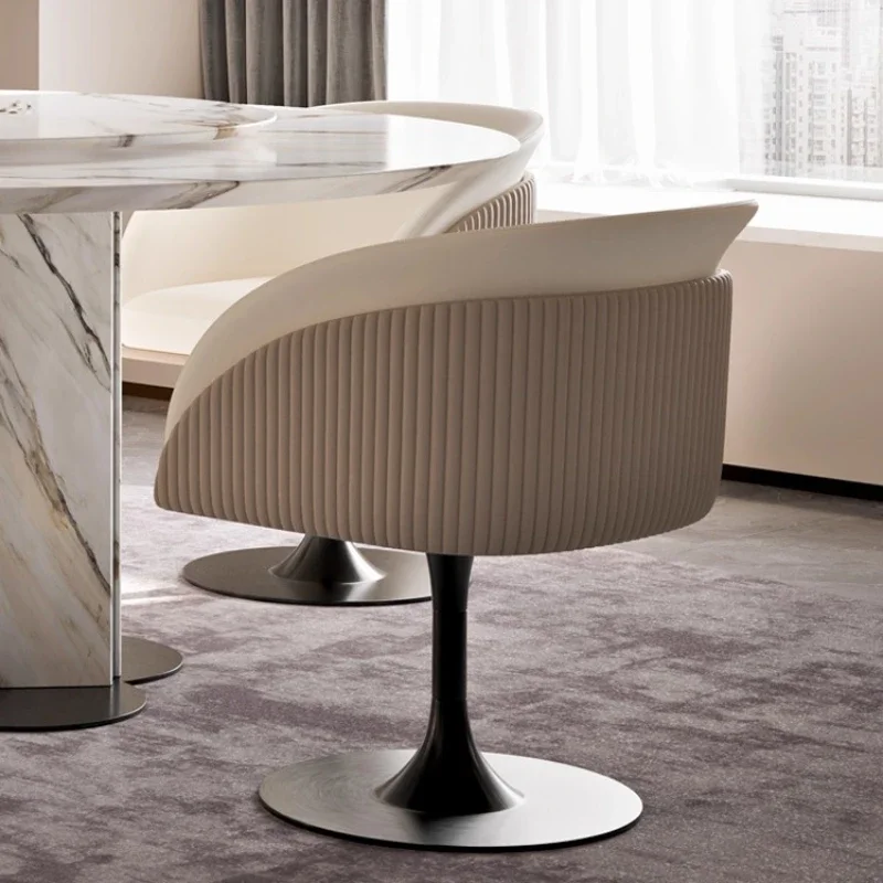 #Designer Backrest Book Chair Modern Bedroom Furniture Nordic Light Luxury Rotating Dining Chairs High End Bedroom Makeup Chair