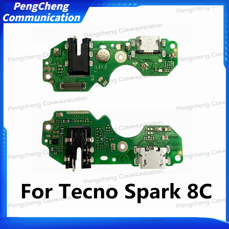 

10pcs For Tecno Spark8C with ic Charging board Charging flex Charger flex mobile phone Parts Flex Cable