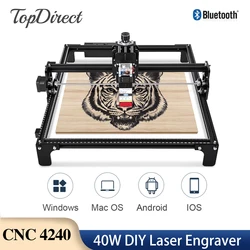 TopDirect CNC 40W Power macchina da taglio per incisione Laser aggiornamento stampante fai da te con macchina per incisione Laser APP per metallo legno