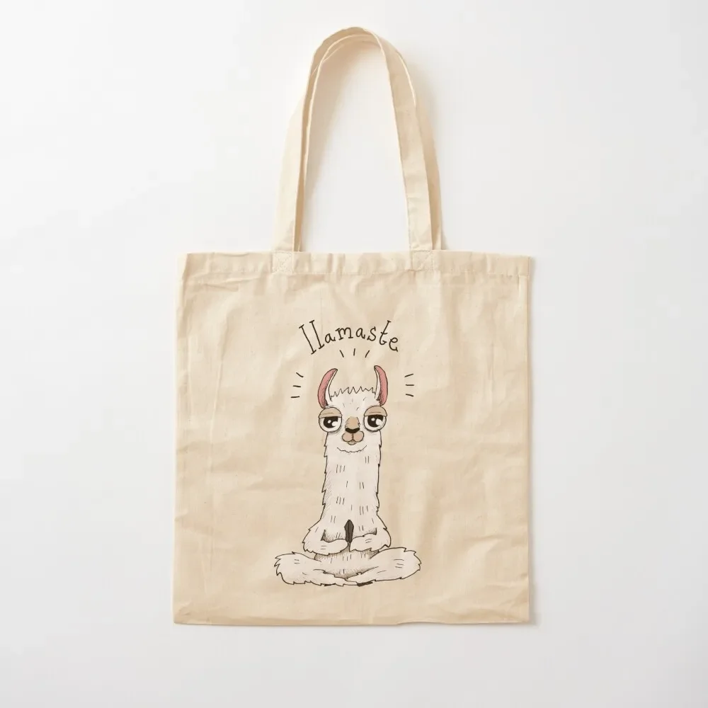 

Llama yoga pose with llamaste Tote Bag Large bags for women large tote bag Tote Bag