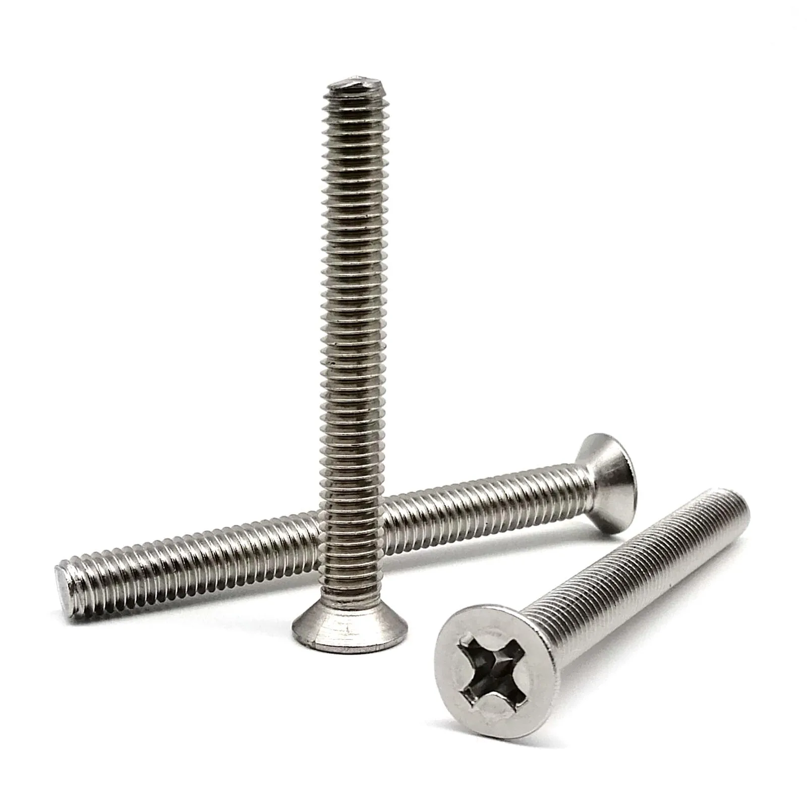 Lengthened M2 M2.5 M3 M3.5 M4 M5 M6 M8 3-100mm Cross Phillips Flat Countersunk Head Screw Bolt  304 Stainless steel