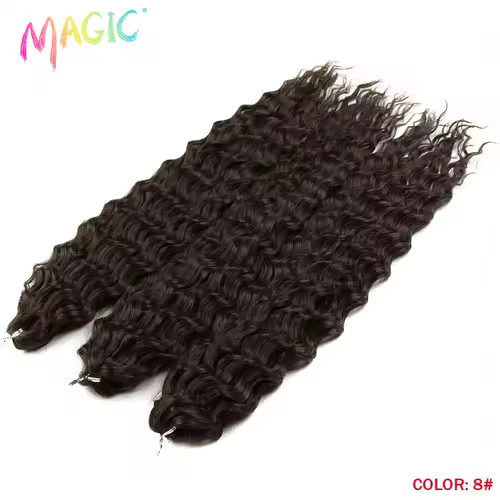 Magic Ariel Curl Hair Water Wave Twist Crochet Hair Synthetic Braid Hair Ombre Blonde 22 Inch Deep Wave Braiding Hair Extension - Image 66