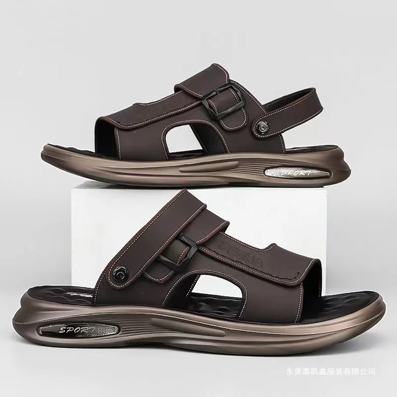 Men's sandals waterproof new thick-soled beach summer outer wear dad non-slip wear-resistant dual-purpose cool slippers men