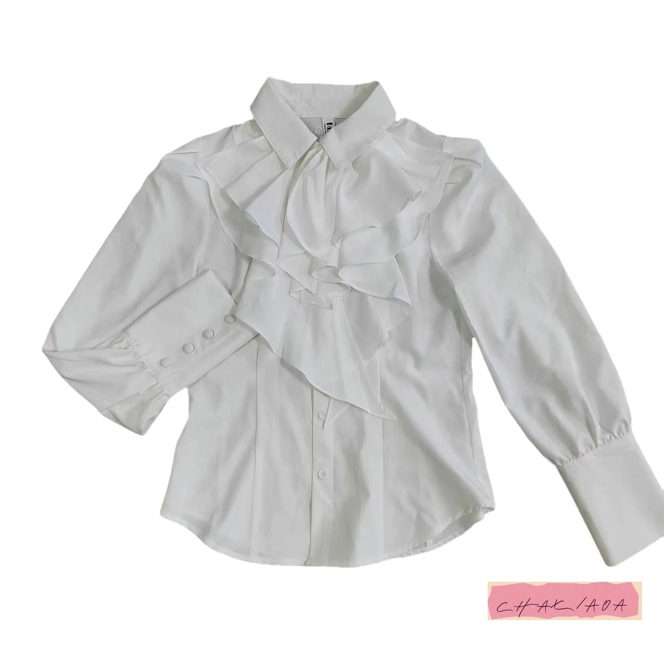 

Japanese Slim and Light Lo Wear Skirt Lolita Daily Long-sleeved Shirt Lantern Sleeve Ruffle Edge Shirt Elegant Strap Skirt Set