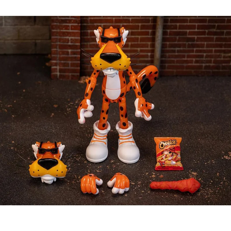 

Original JADA TOYS Cheetos Chester Cheetah Flamin' Hot Cheetos Glow In The Dark Action Collection Figures Model Toys