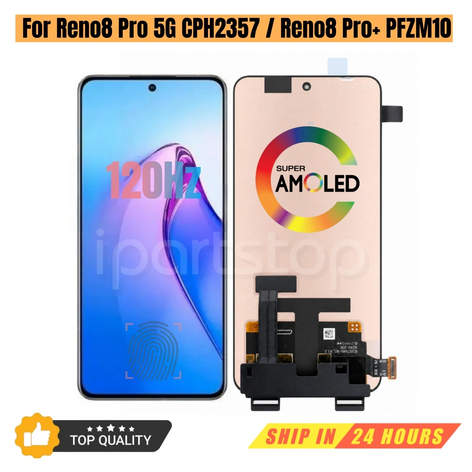iparts-replacement-display-for-oppo-reno8-pro-5g-cph2357-reno-8-pro-pfzm10-amoled-touch-screen-assembly-oem-all-functions